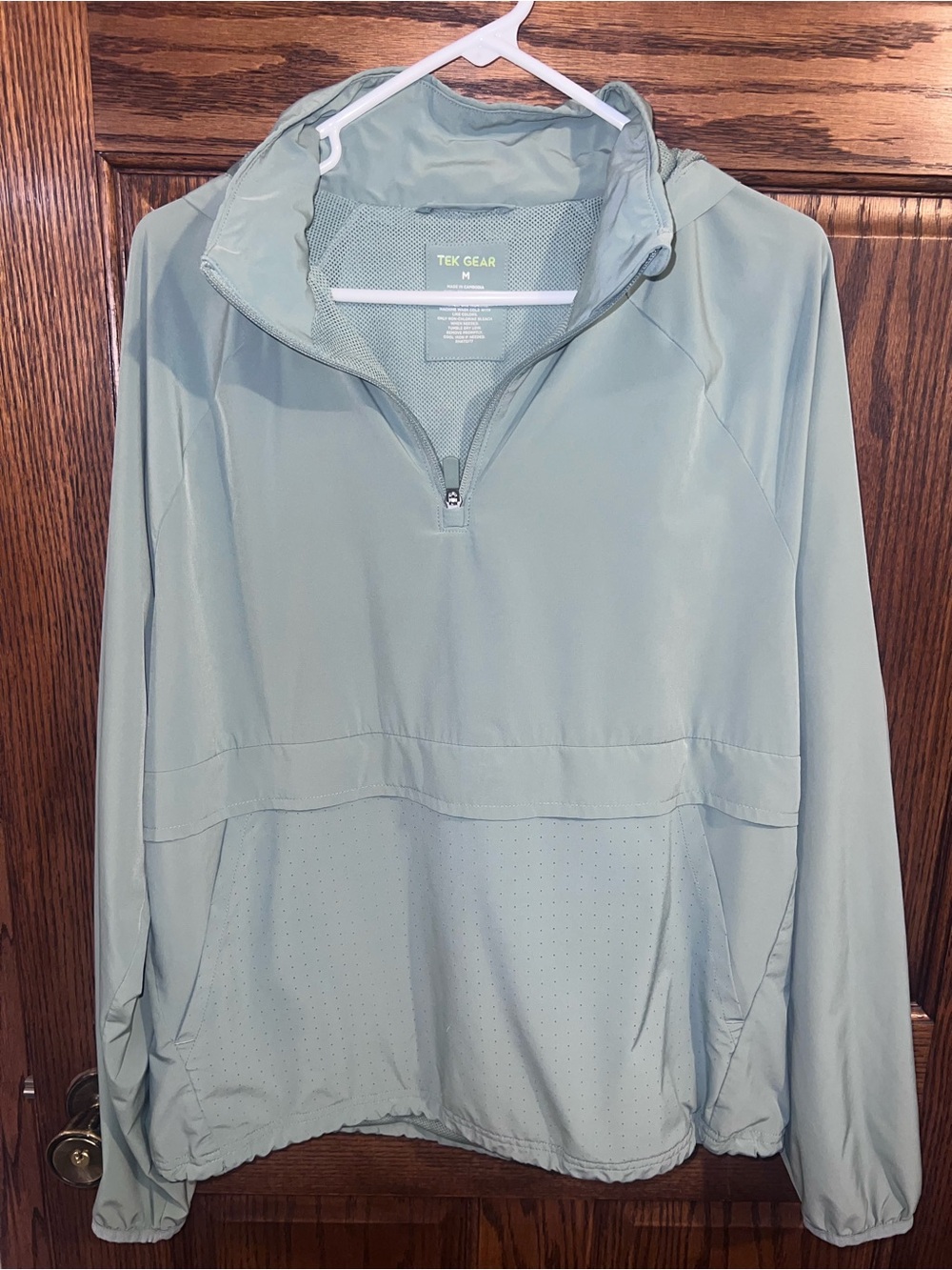 tek gear Sage Green Half-Zip Pullover Windbreaker